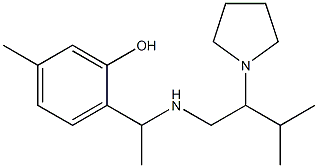 5-methyl-2-(1-{[3-methyl-2-(pyrrolidin-1-yl)butyl]amino}ethyl)phenol Structure