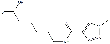 6-[(1-methyl-1H-pyrazol-4-yl)formamido]hexanoic acid Structure