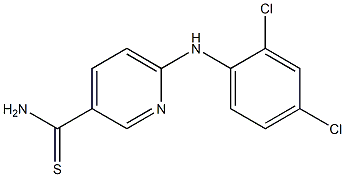 6-[(2,4-dichlorophenyl)amino]pyridine-3-carbothioamide 구조식 이미지