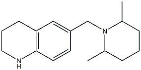 6-[(2,6-dimethylpiperidin-1-yl)methyl]-1,2,3,4-tetrahydroquinoline 구조식 이미지