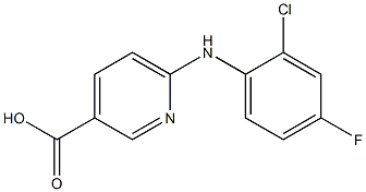 6-[(2-chloro-4-fluorophenyl)amino]pyridine-3-carboxylic acid Structure