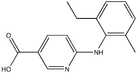 6-[(2-ethyl-6-methylphenyl)amino]pyridine-3-carboxylic acid 구조식 이미지