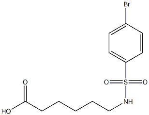 6-[(4-bromobenzene)sulfonamido]hexanoic acid 구조식 이미지