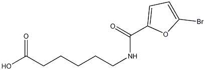 6-[(5-bromo-2-furoyl)amino]hexanoic acid 구조식 이미지