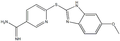 6-[(6-methoxy-1H-1,3-benzodiazol-2-yl)sulfanyl]pyridine-3-carboximidamide Structure