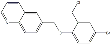 6-[4-bromo-2-(chloromethyl)phenoxymethyl]quinoline 구조식 이미지