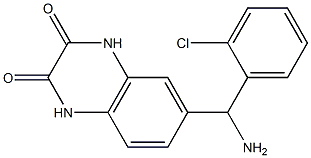 6-[amino(2-chlorophenyl)methyl]-1,2,3,4-tetrahydroquinoxaline-2,3-dione Structure