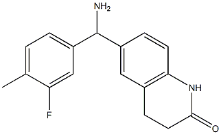 6-[amino(3-fluoro-4-methylphenyl)methyl]-1,2,3,4-tetrahydroquinolin-2-one Structure
