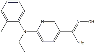 6-[ethyl(2-methylphenyl)amino]-N'-hydroxypyridine-3-carboximidamide 구조식 이미지