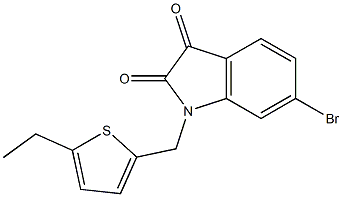 6-bromo-1-[(5-ethylthiophen-2-yl)methyl]-2,3-dihydro-1H-indole-2,3-dione 구조식 이미지
