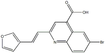 6-bromo-2-[(E)-2-tetrahydrofuran-3-ylvinyl]quinoline-4-carboxylic acid 구조식 이미지