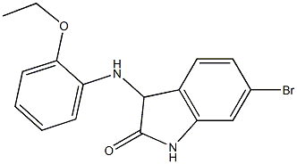 6-bromo-3-[(2-ethoxyphenyl)amino]-2,3-dihydro-1H-indol-2-one 구조식 이미지