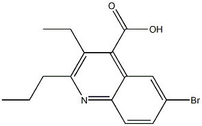 6-bromo-3-ethyl-2-propylquinoline-4-carboxylic acid 구조식 이미지