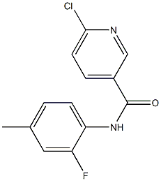 6-chloro-N-(2-fluoro-4-methylphenyl)pyridine-3-carboxamide Structure