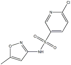 6-chloro-N-(5-methyl-1,2-oxazol-3-yl)pyridine-3-sulfonamide 구조식 이미지