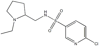 6-chloro-N-[(1-ethylpyrrolidin-2-yl)methyl]pyridine-3-sulfonamide 구조식 이미지