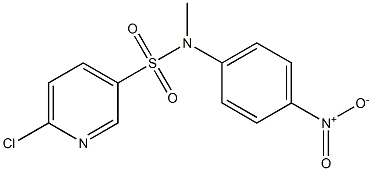 6-chloro-N-methyl-N-(4-nitrophenyl)pyridine-3-sulfonamide Structure