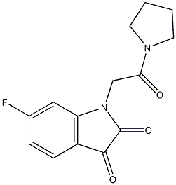 6-fluoro-1-[2-oxo-2-(pyrrolidin-1-yl)ethyl]-2,3-dihydro-1H-indole-2,3-dione 구조식 이미지