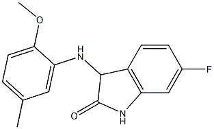6-fluoro-3-[(2-methoxy-5-methylphenyl)amino]-2,3-dihydro-1H-indol-2-one Structure