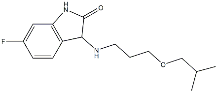 6-fluoro-3-{[3-(2-methylpropoxy)propyl]amino}-2,3-dihydro-1H-indol-2-one 구조식 이미지