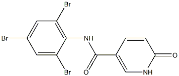 6-oxo-N-(2,4,6-tribromophenyl)-1,6-dihydropyridine-3-carboxamide 구조식 이미지