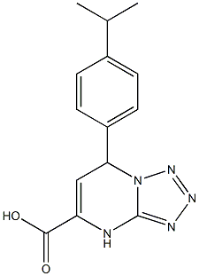 7-[4-(propan-2-yl)phenyl]-4H,7H-[1,2,3,4]tetrazolo[1,5-a]pyrimidine-5-carboxylic acid Structure