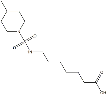 7-{[(4-methylpiperidine-1-)sulfonyl]amino}heptanoic acid Structure