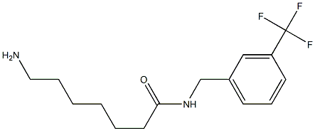 7-amino-N-{[3-(trifluoromethyl)phenyl]methyl}heptanamide 구조식 이미지