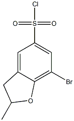 7-bromo-2-methyl-2,3-dihydro-1-benzofuran-5-sulfonyl chloride 구조식 이미지