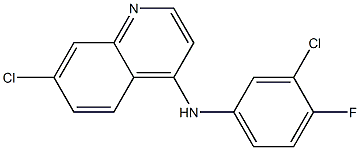 7-chloro-N-(3-chloro-4-fluorophenyl)quinolin-4-amine 구조식 이미지