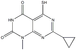 7-cyclopropyl-5-mercapto-1-methylpyrimido[4,5-d]pyrimidine-2,4(1H,3H)-dione Structure