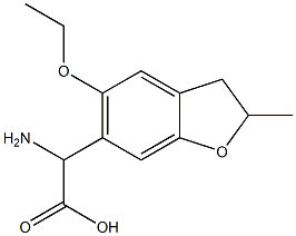 amino(5-ethoxy-2-methyl-2,3-dihydro-1-benzofuran-6-yl)acetic acid Structure