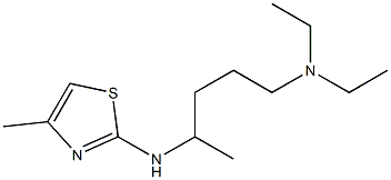 diethyl({4-[(4-methyl-1,3-thiazol-2-yl)amino]pentyl})amine 구조식 이미지