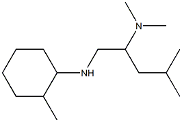 dimethyl({4-methyl-1-[(2-methylcyclohexyl)amino]pentan-2-yl})amine Structure