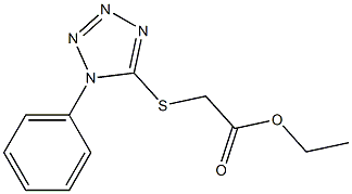 ethyl 2-[(1-phenyl-1H-1,2,3,4-tetrazol-5-yl)sulfanyl]acetate 구조식 이미지