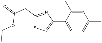 ethyl 2-[4-(2,4-dimethylphenyl)-1,3-thiazol-2-yl]acetate 구조식 이미지