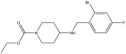 ethyl 4-{[(2-bromo-4-fluorophenyl)methyl]amino}piperidine-1-carboxylate Structure