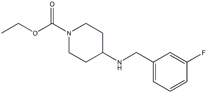 ethyl 4-{[(3-fluorophenyl)methyl]amino}piperidine-1-carboxylate Structure