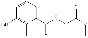 methyl [(3-amino-2-methylbenzoyl)amino]acetate Structure