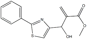 methyl 2-[hydroxy(2-phenyl-1,3-thiazol-4-yl)methyl]prop-2-enoate Structure