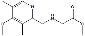 methyl 2-{[(4-methoxy-3,5-dimethylpyridin-2-yl)methyl]amino}acetate Structure