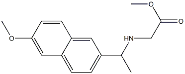 methyl 2-{[1-(6-methoxynaphthalen-2-yl)ethyl]amino}acetate 구조식 이미지