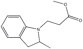 methyl 3-(2-methyl-2,3-dihydro-1H-indol-1-yl)propanoate Structure