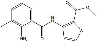 methyl 3-[(2-amino-3-methylbenzene)amido]thiophene-2-carboxylate Structure