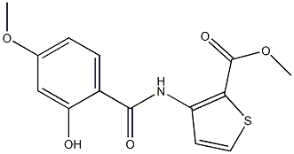 methyl 3-[(2-hydroxy-4-methoxybenzene)amido]thiophene-2-carboxylate 구조식 이미지