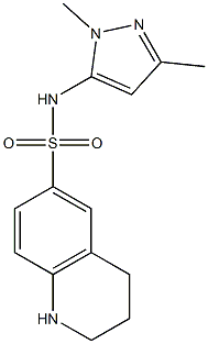 N-(1,3-dimethyl-1H-pyrazol-5-yl)-1,2,3,4-tetrahydroquinoline-6-sulfonamide Structure