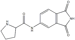 N-(1,3-dioxo-2,3-dihydro-1H-isoindol-5-yl)pyrrolidine-2-carboxamide 구조식 이미지