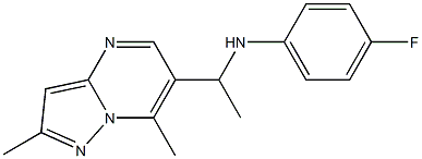 N-(1-{2,7-dimethylpyrazolo[1,5-a]pyrimidin-6-yl}ethyl)-4-fluoroaniline 구조식 이미지