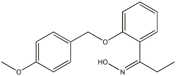 N-(1-{2-[(4-methoxyphenyl)methoxy]phenyl}propylidene)hydroxylamine Structure