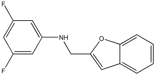 N-(1-benzofuran-2-ylmethyl)-3,5-difluoroaniline 구조식 이미지